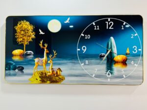 🦌 Elegant Deer Wall Art with Clock – Nature-Inspired Wall Decor featuring a built-in clock🕒