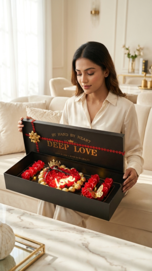 🌟 Customized Luxury Rose Box with LED Lights 🎁