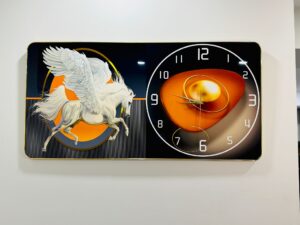 unicorn wall art with clock – nature inspired wall decor featuring a built in clock🕒