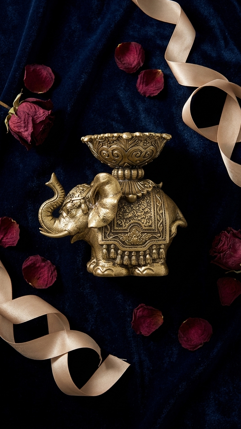 Royal Golden Elephant Candle Holder Set (Pair) – Luxury Decorative Showpiece 🐘✨ - Image 7