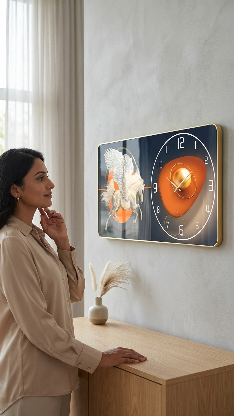 Unicorn Wall Art with Clock – Nature-Inspired Wall Decor featuring a built-in clock🕒 - Image 2