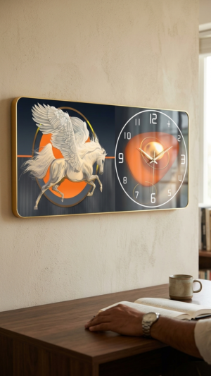 Unicorn Wall Art with Clock – Nature-Inspired Wall Decor featuring a built-in clock🕒