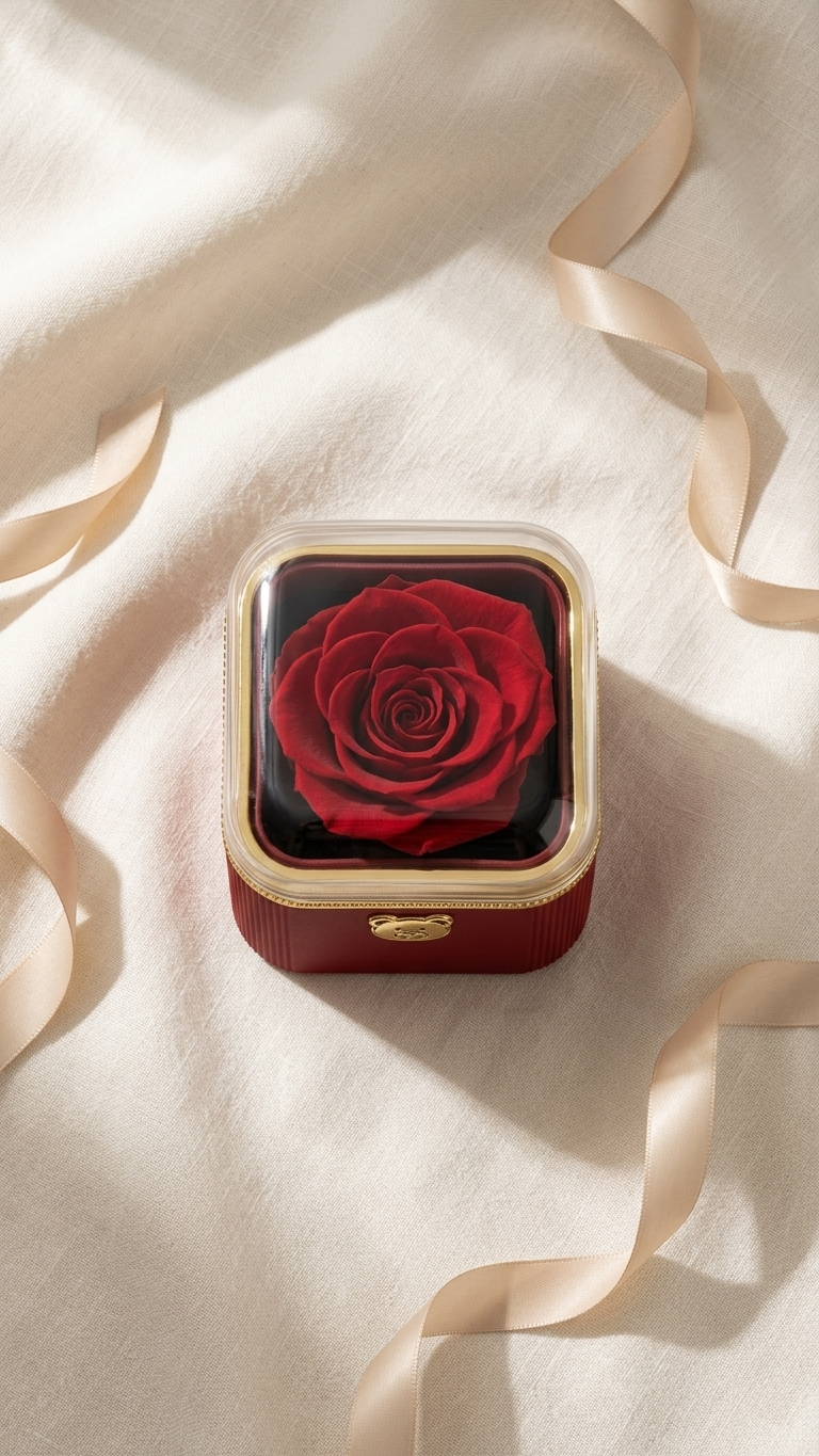 π Preserved Rose Gift Box with Bag β Elegant Keepsake ππΉβ¨ - Image 3