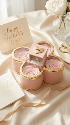 💎 Luxury Rose Gift Box with Ring (Real preserved Rose) – Romantic Surprise 🎁🌹💍